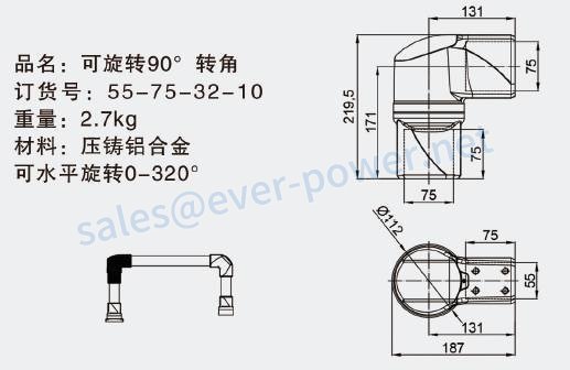旋转90度55 75 32 1055-75-32-10绘制