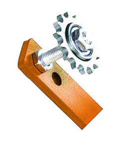 Arm style roller chain tensioner
