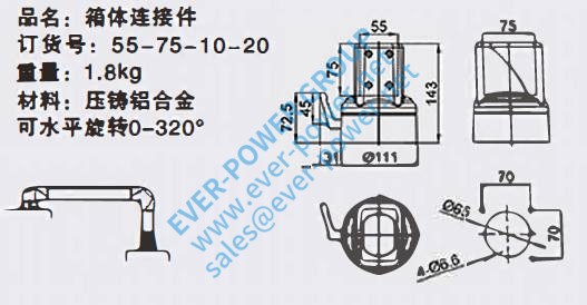 Box connector 55-75-10-20 draw